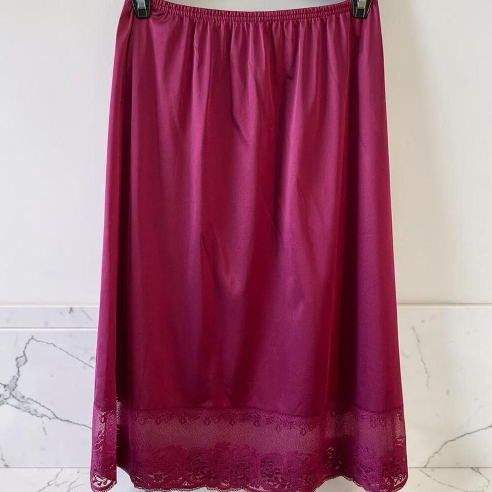 Jcpenney Women's Burgundy and Pink Skirt